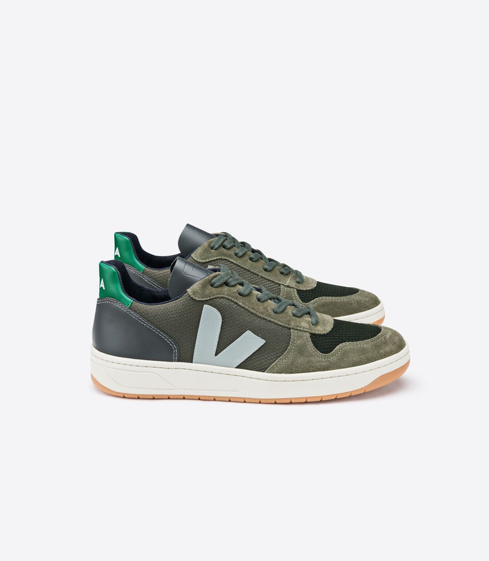 Veja Trainers Mens Olive - V-10 B-mesh Multico - GEFA-43862